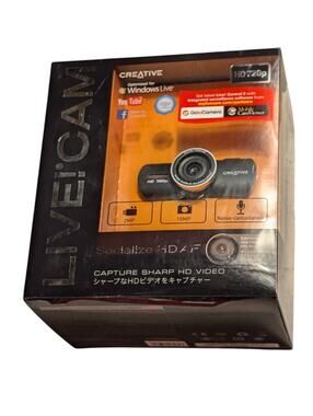 NEW Creative Live! Cam Socialize HD AF Web Cam - 720p VF0690 Factory Sealed